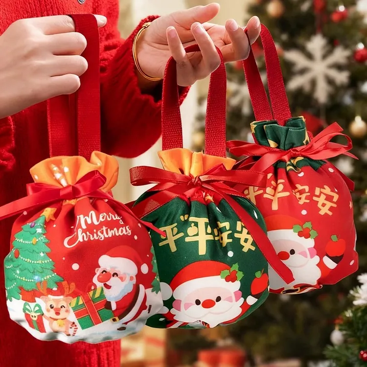 圣诞节平安夜创意大号手提礼品袋可装苹果口红礼物袋送女友