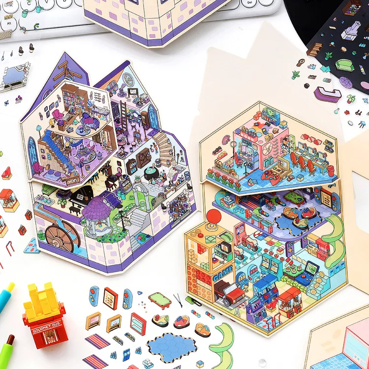 infeel.me造景贴纸小角落4弹5弹我的小屋十一弹微缩场景贴纸合集