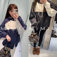 【mimius】U miu系设计感运动休闲拼色拉链连帽外套 G09270
