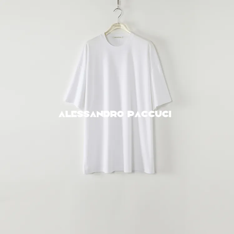 AP洛哥52040TT【辩白】高支100长绒棉液氨处理宽松休闲圆领长T恤