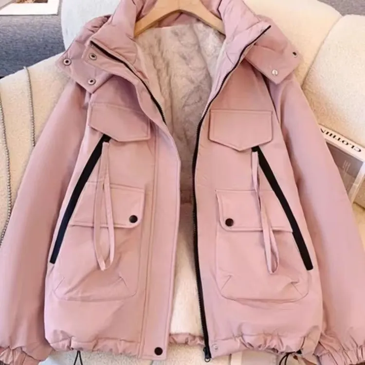 女童加绒棉服派克服外套2025新款爆款冬季中大童女孩加厚棉衣棉袄