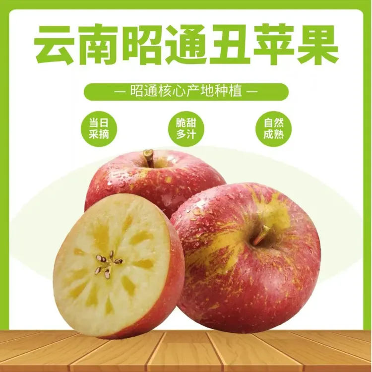 【正宗昭通丑苹果】2025云南昭通冰糖心丑苹果新鲜水果脆甜一件批发