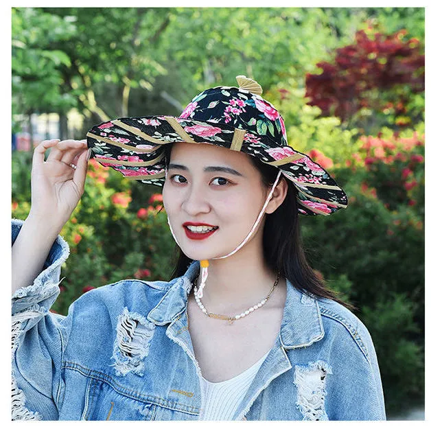 遮阳帽韩版休闲夏季帽子田园极简风时尚女四季通用棒球帽折叠帽子