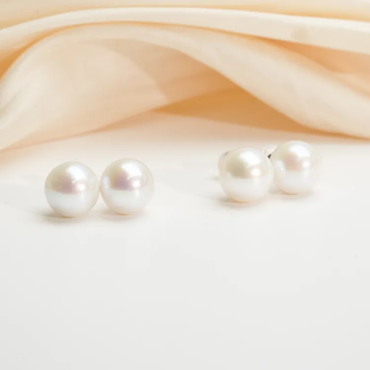 【小北严选】S925银淡水珍珠耳钉约10mm+【多样性发一件】-BH74X472