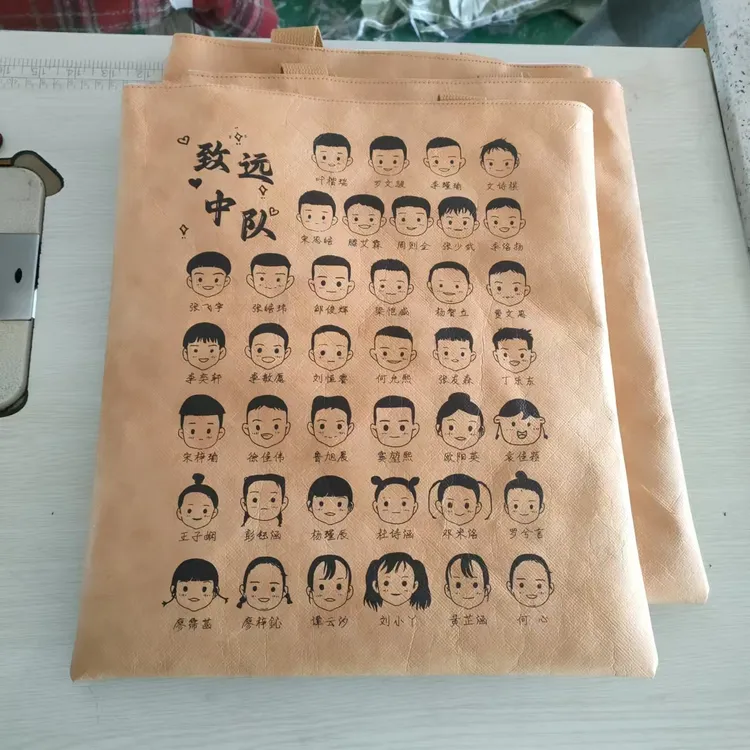 幼儿园培训班毕业印花牛皮简约复古防水文创毕设周边杜邦纸袋定制