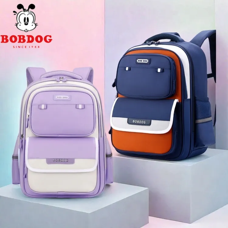 巴布豆女孩书包小学生1-34-6一年级大容量超轻护脊减负儿童包男孩