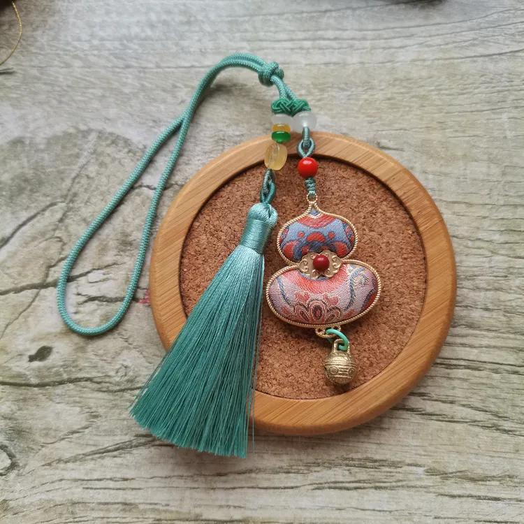 非遗手工宋锦双面葫芦挂件车挂包包挂件新中式布艺挂饰高级感礼物