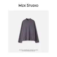 MZX 秋季经典条纹撞色百搭半高领长袖上衣 SY10220-P