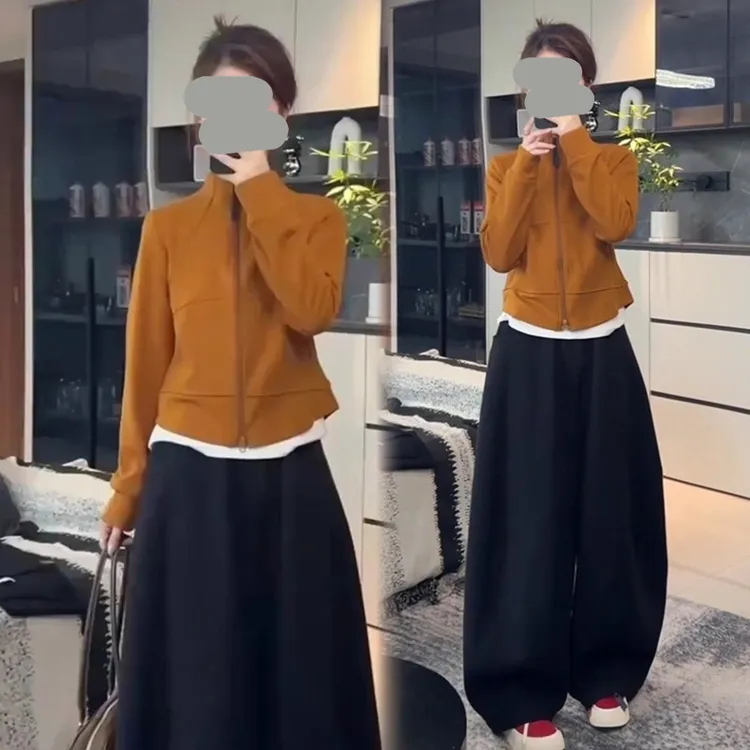 开衫卫衣女2025秋季新款时髦洋气小个子短款拉链休闲气质立领上衣