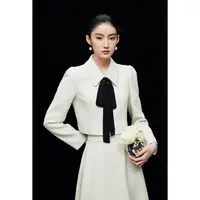 Astra闪闪|MandyZhang白月光气质千金风花纱小香风裙女春短外套