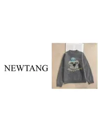 【假日印象】1224 100%羊毛毛衣女卡通图案高级感长袖软糯针织上衣