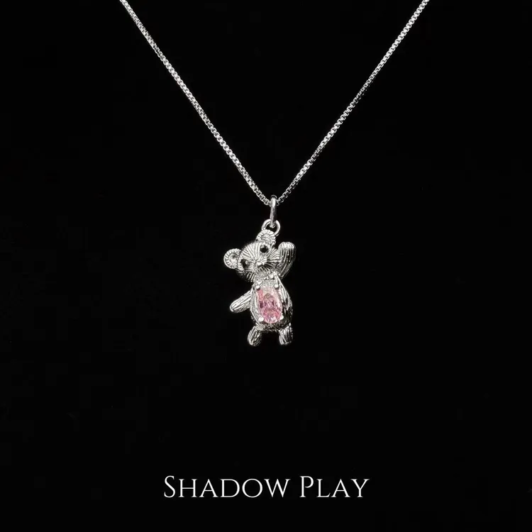 铜合金项链 【坏坏千金的小熊】镀真金项链手链女公主风设计感