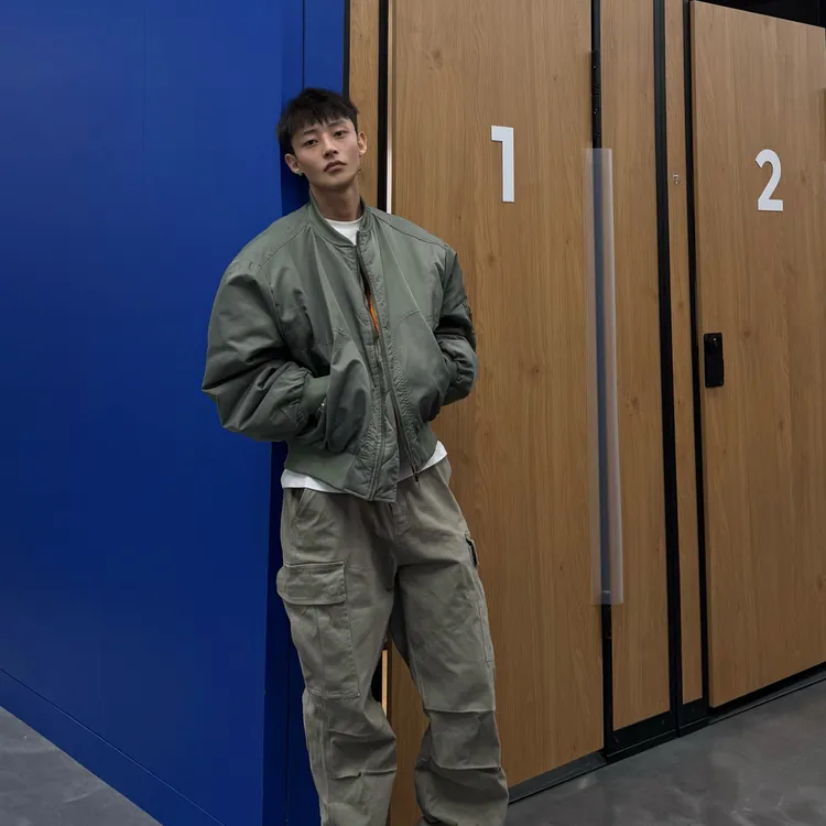 ZTKG美式复古bomber廓形飞行员重磅棉服男冬季加厚棒球领保暖外套