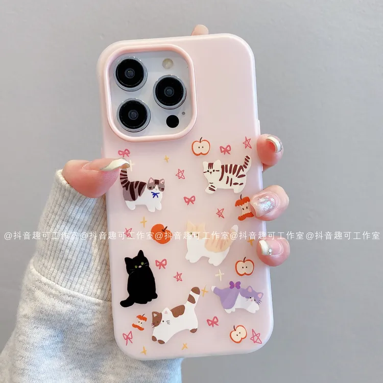 （苹果）果冻壳适用iPhone16promax15/14/13/12/11小众苹果猫手机壳