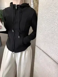 2531修身收腰连帽外套女韩保暖锁温上衣（长65）