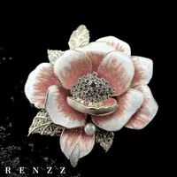   1102设计师款国色牡丹花大衣胸针        