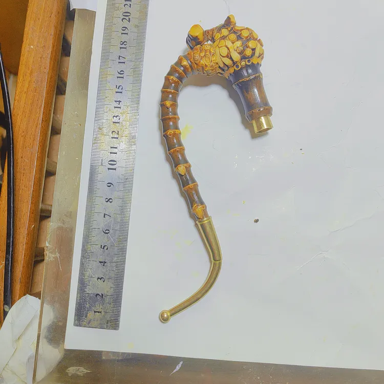 贵州传统黑竹紫竹烟杆精品16公分左右适合送礼孝敬老人