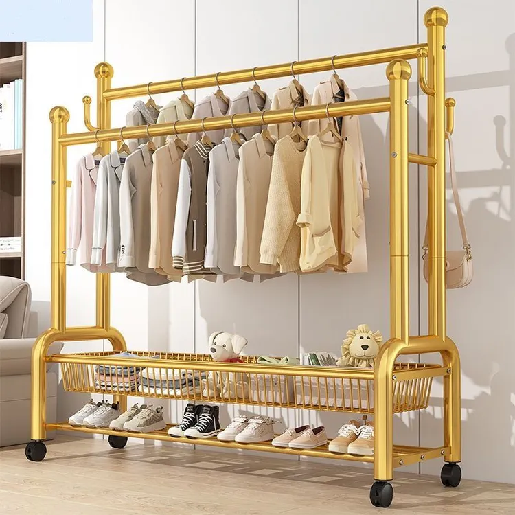 【特厚特厚管径32MM】轻奢落地衣帽架立式衣架挂衣架晾衣架卧室挂衣