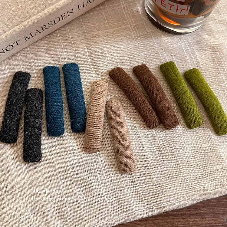 韩系纯色布艺长方形发夹女前额刘海夹侧边夹BB夹一字夹子发卡发饰