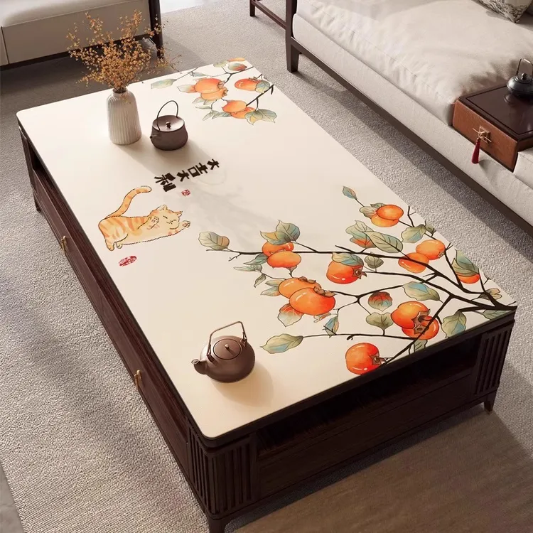 新中式客厅茶几桌垫轻奢高级感餐桌垫防油防水2025新款桌面保护垫