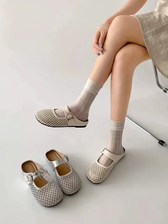 君君透气半拖一字带2205跟高3厘米