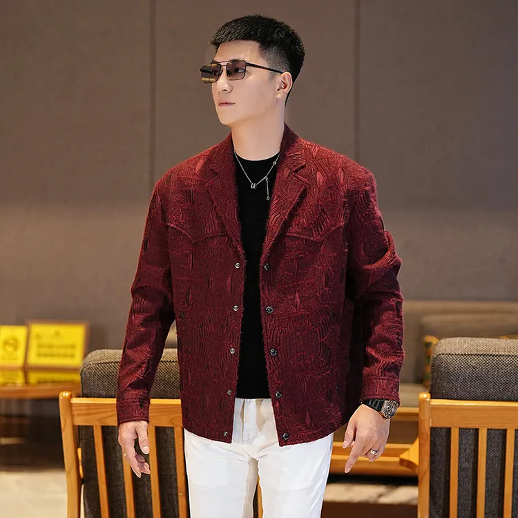 【ITEX】秋季潮流2025男士时尚潮流百搭正装纯色辨便西修身商务西服