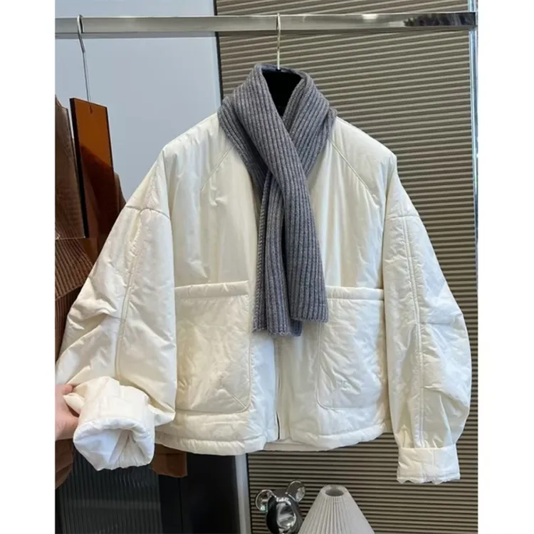 2025冬季新款时尚百搭短款棉服外套女大码胖MM加厚保暖面包服棉衣