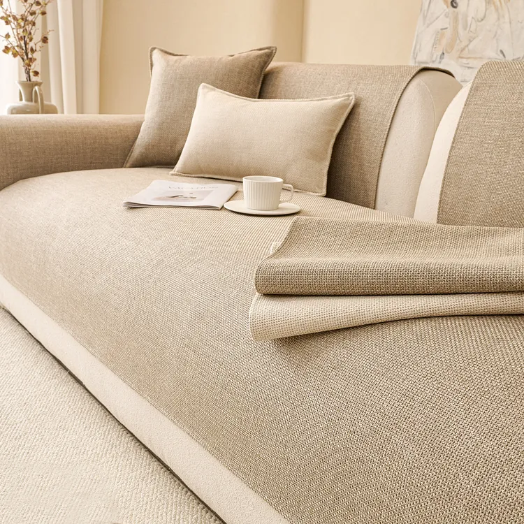 日式轻奢高级感沙发垫四季通用2025新款坐垫皮沙发套罩盖布座垫子