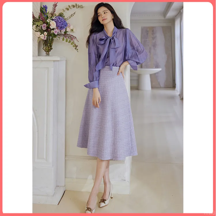 大品牌小香风高级感西装套装高端2025秋季外套半身裙肌理感两件套