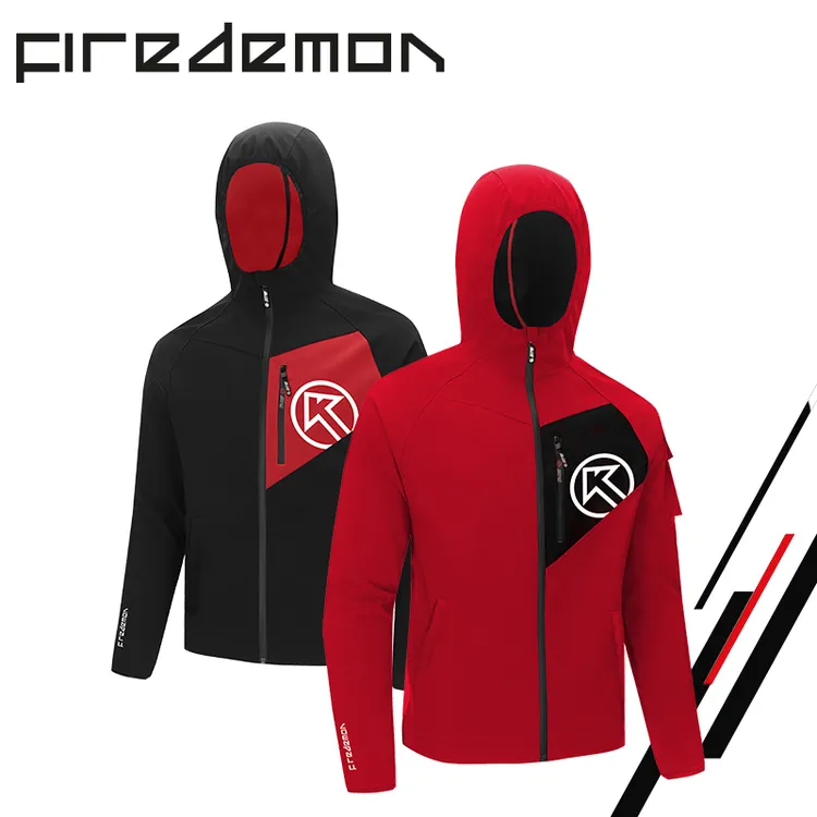 大K火魔防风运动休闲外套连帽拉链上衣春季跑步户外服装BIKSPORT