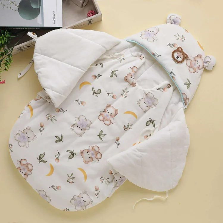 新生儿纯棉蝴蝶抱被薄棉棉花薄款产房适用婴儿防惊跳睡袋柔软包被