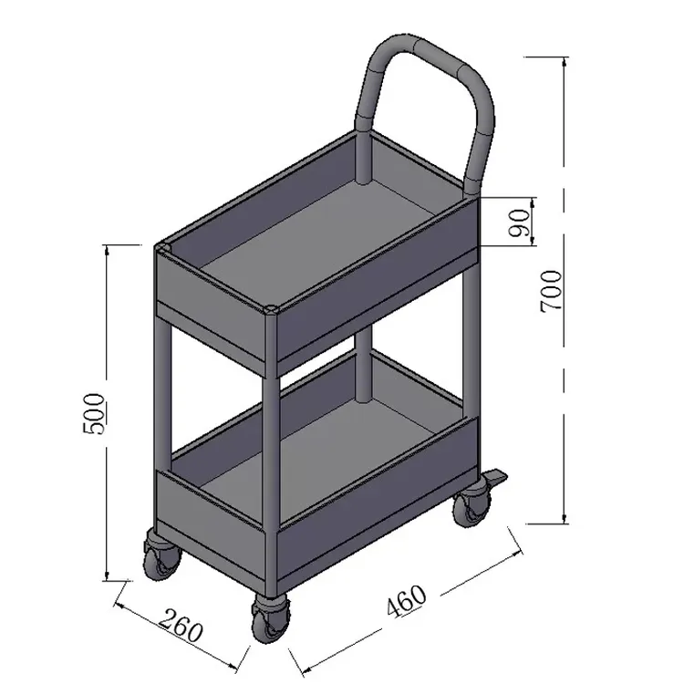 维修工具车定制不锈钢实验室学校双层围边防水304仪器201设备推车