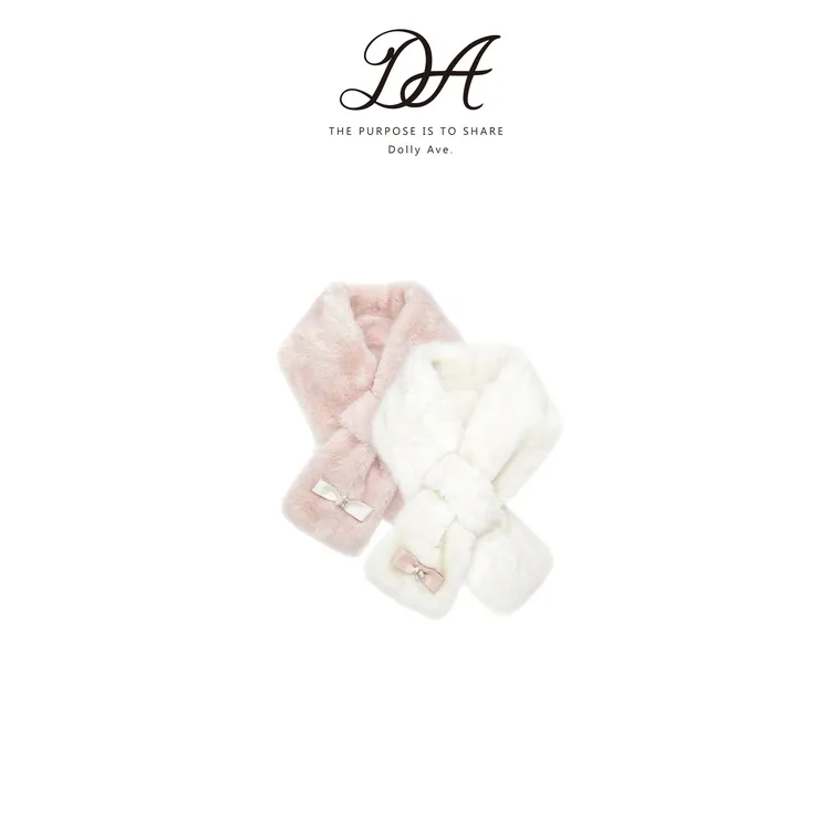 【现货】Dolly Ave 轻奢周边 甜美气质蝴蝶结温柔保暖百搭毛领围脖