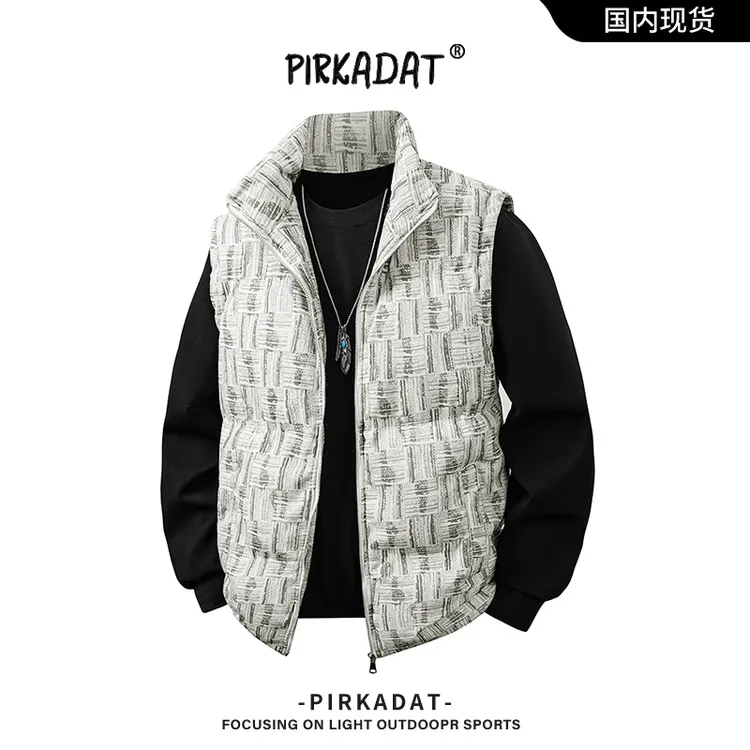 Pirkadat潮流马甲秋冬季新款美式时尚百搭上衣男学生保暖防风外套