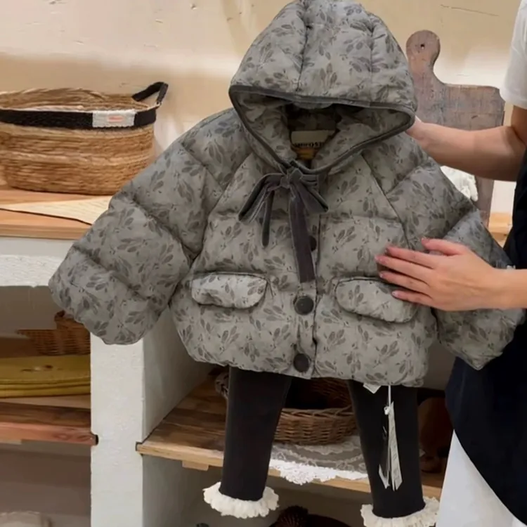 女童棉服2025冬季新款韩系加棉加厚保暖棉袄中小童森系高级感棉衣