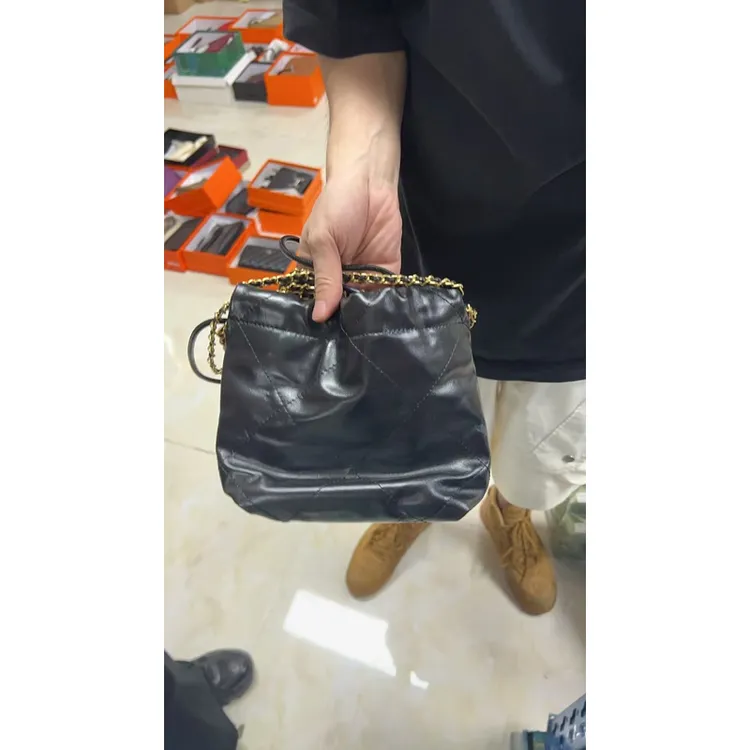 YUSHA/高档小号黑色袋袋金链-9532