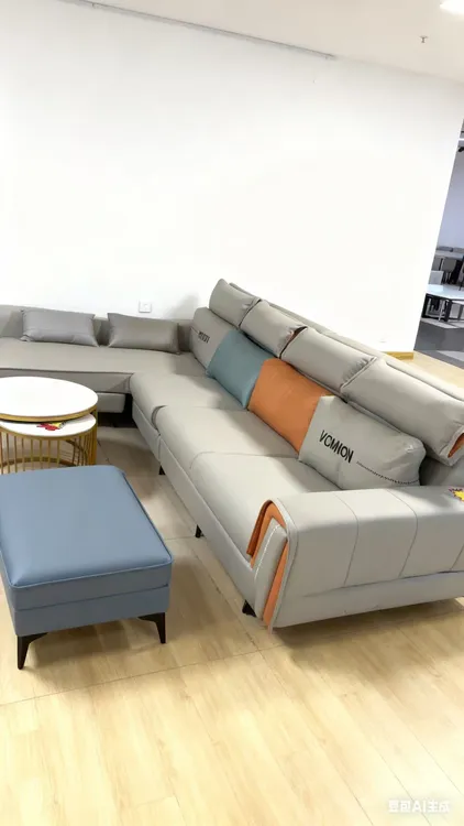 3米6真皮沙发，实木框架，头部可调节。18公分高密回忆绵质保10年