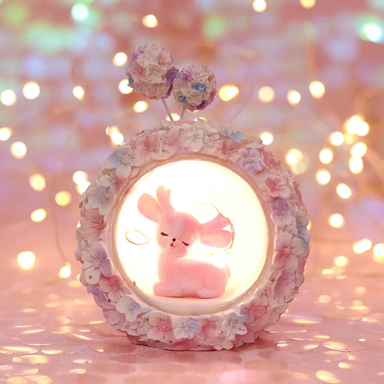 新款一鹿有你星星灯绣球花小夜灯送礼女生桌面摆件卧室床头氛围灯