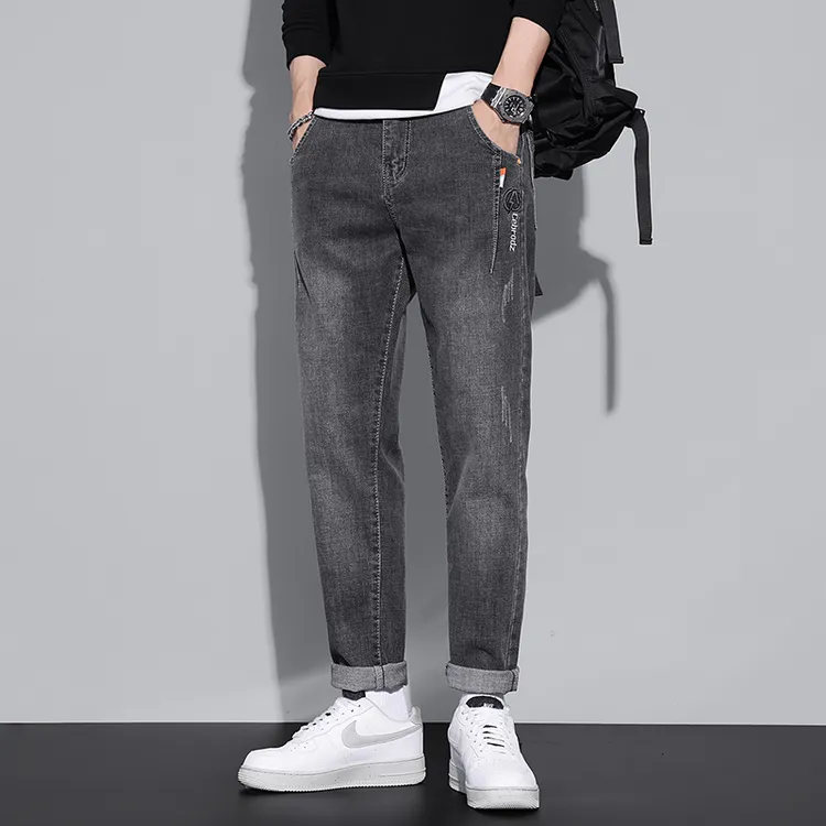 潮牌高端男士牛仔裤男春秋季男裤2024新款韩版潮流高弹力休闲裤男