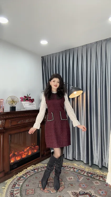 时尚小香风秋冬2108款连衣裙