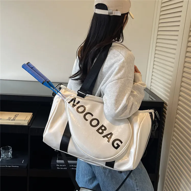 时尚纹防水游泳多功能女羽毛球包大容量男健身运动单肩斜跨旅行包