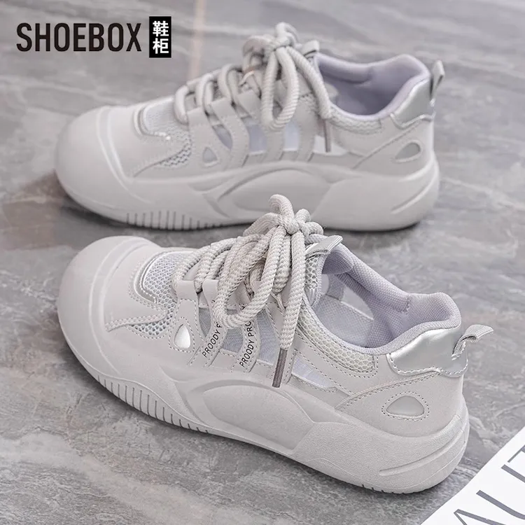 SHOEBOX鞋柜镂空透气罗马凉鞋女夏季新款厚底小众百搭运动鞋