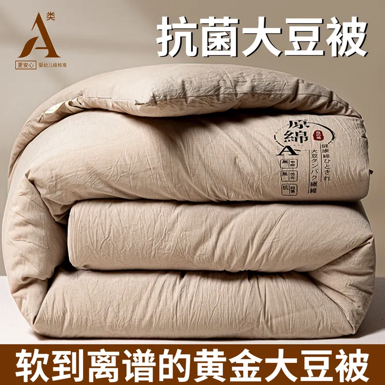 水星.家纺冬季大豆纤维被子被芯新款冬被加厚保暖10斤棉被