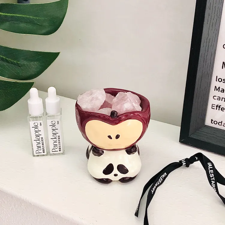造物动人熊猫香薰高级感礼盒香氛扩香石摆件无火精油生日礼物可爱