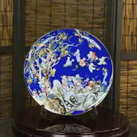 景德镇手工珐琅彩高端送礼陶瓷高档茶器壶承新中式茶盘彩绘