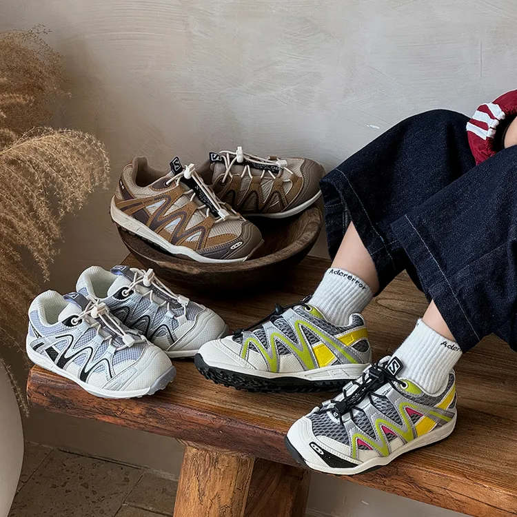 女童运动鞋2025春秋新款男童登山鞋软皮透气防滑耐磨儿童老爹鞋潮