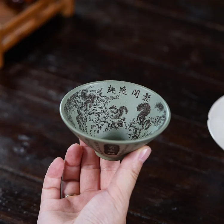 高端主人杯 豆青泥 120cc