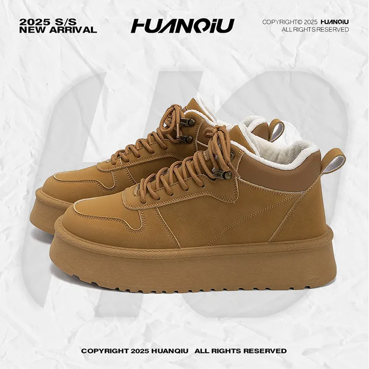 环球雪地靴男款2025新款冬季男鞋厚底加绒加厚马丁靴潮流休闲棉鞋