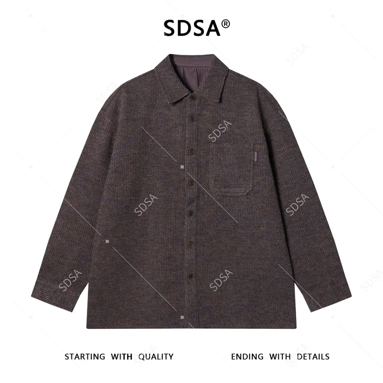 SDSA男士2025新款轻奢痞帅男装简约撞色针织开衫外套百搭时尚上衣