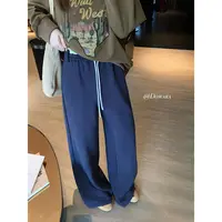 大婉酱微胖定制【保温卫裤】百搭休闲长裤秋高腰显瘦直筒卫裤2702D 